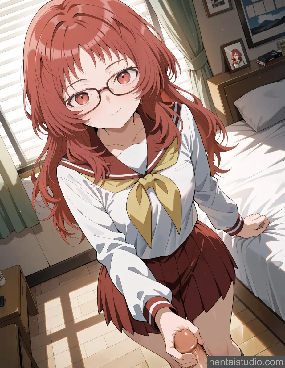 Ai Mie from The Girl I Like Forgot Her Glasses hentai art 2 of 10