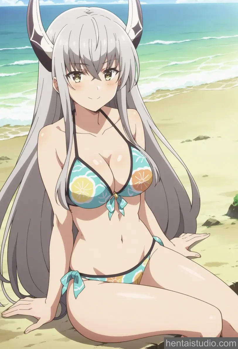 Aisha Necron | The Misfit Of Demon King Academy – hentai anime character, Aisha Necron, The Misfit Of Demon King Academy, Maou Gakuin No Futekigousha, White Hair, Bikini, Anime, Big Tits, Pussy, Uncensored