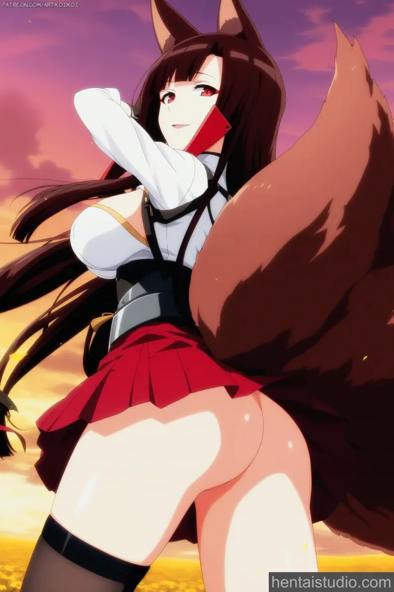 Akagi from Azur Lane hentai art 6 of 11