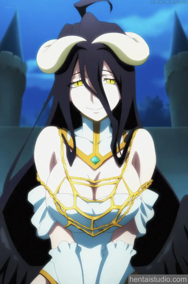 Albedo from Overlord hentai art 1 of 21