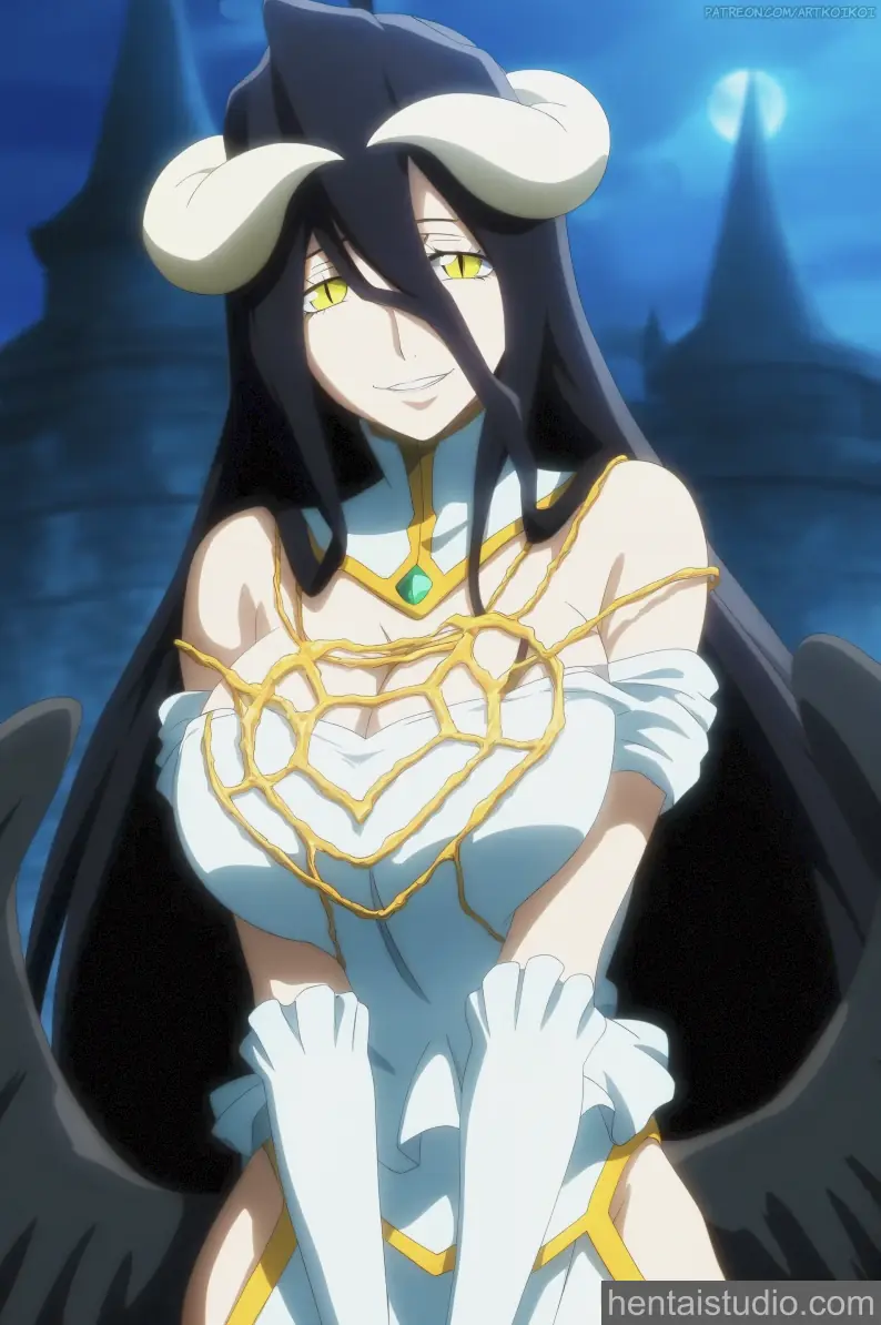 Albedo from Overlord hentai art 12 of 21