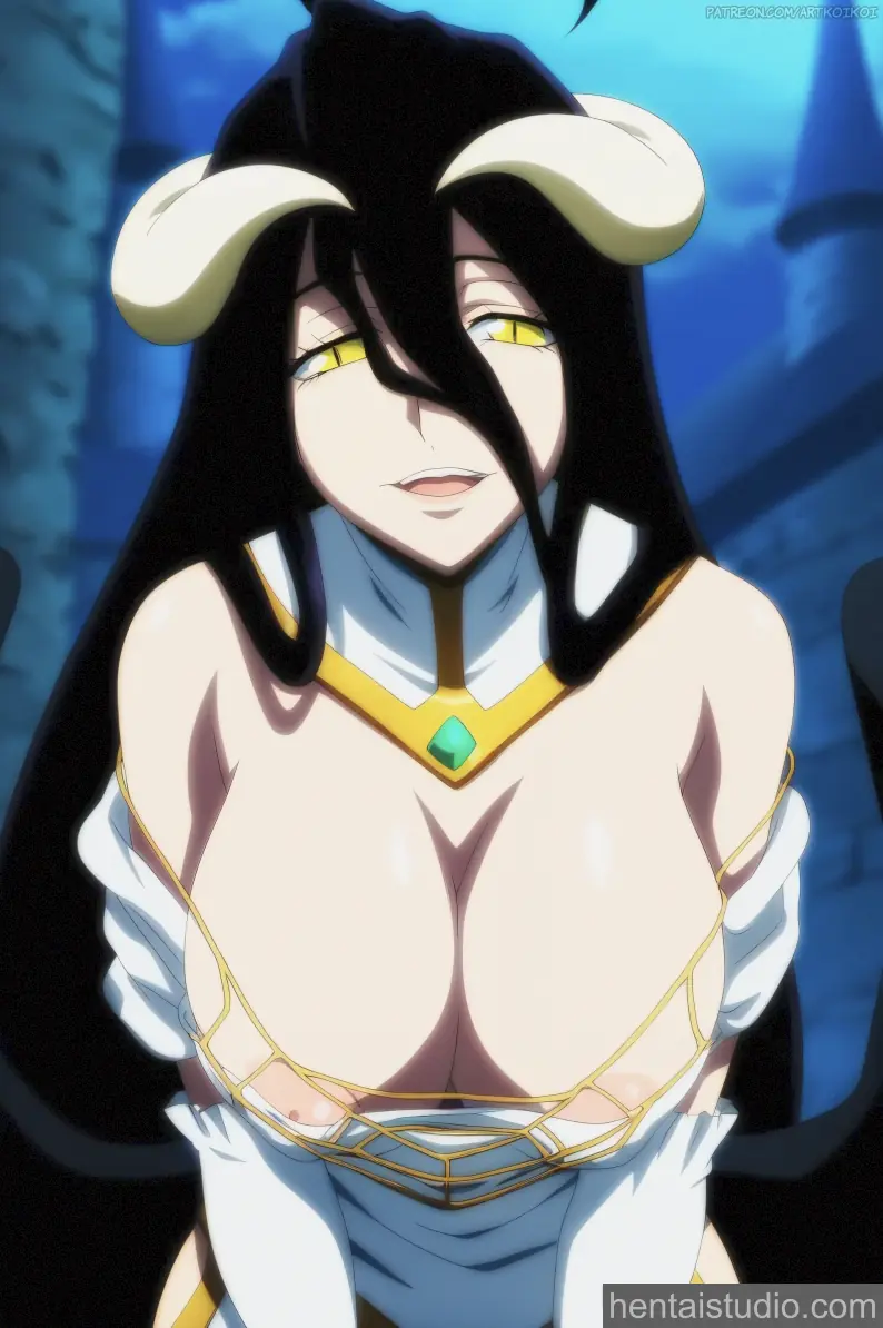Albedo from Overlord hentai art 16 of 21