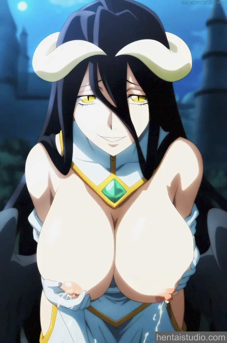 Albedo from Overlord hentai art 17 of 21