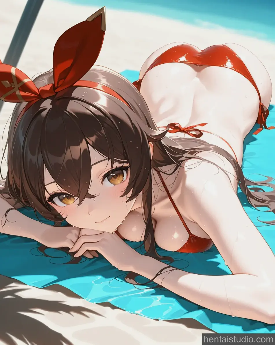 Amber from Genshin Impact hentai art 14 of 70