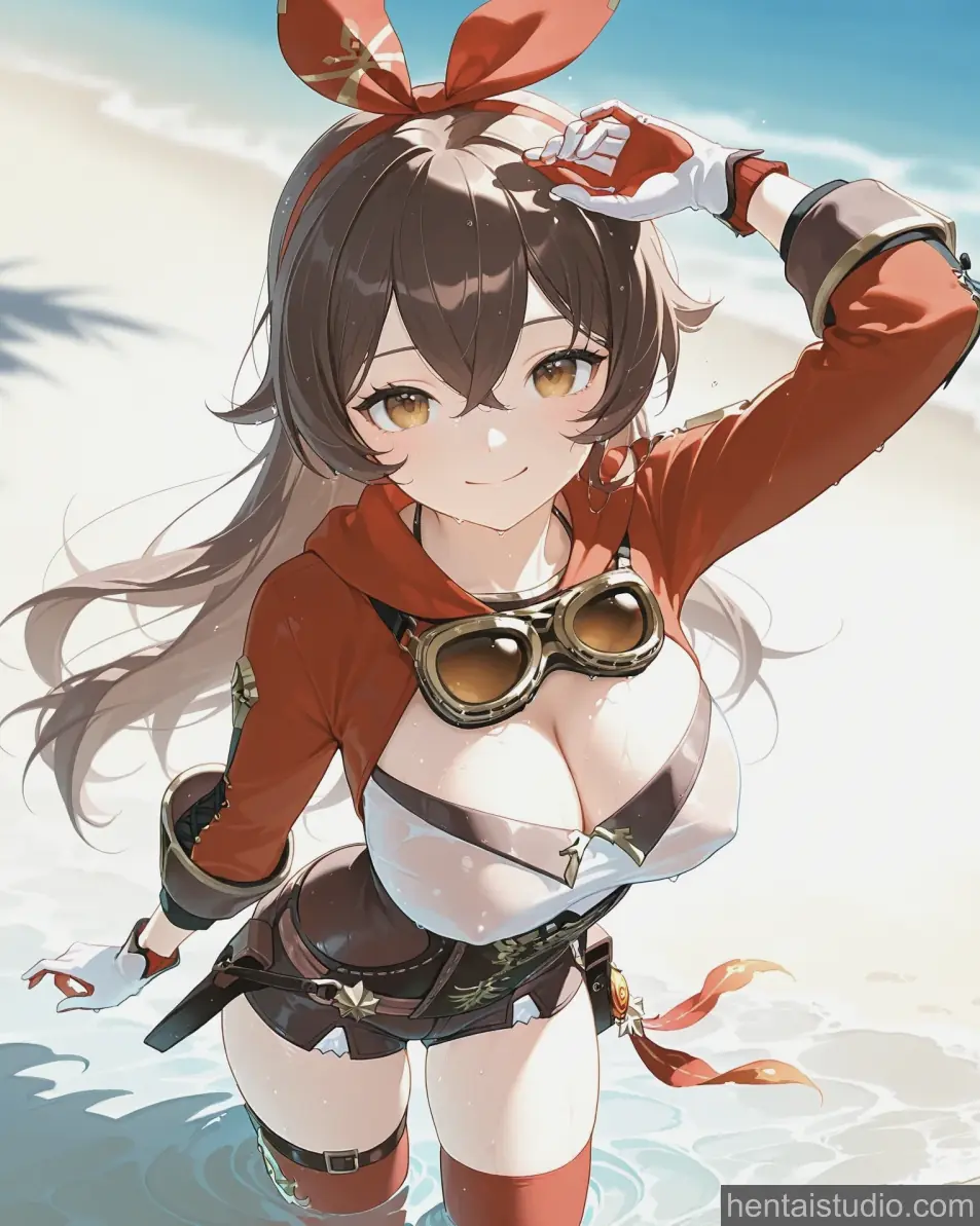 Amber from Genshin Impact hentai art 8 of 70