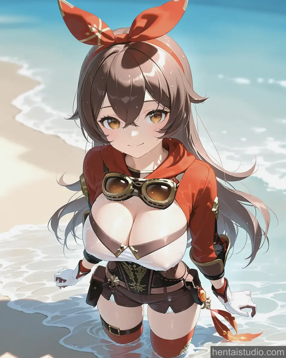 Amber from Genshin Impact hentai art 9 of 70