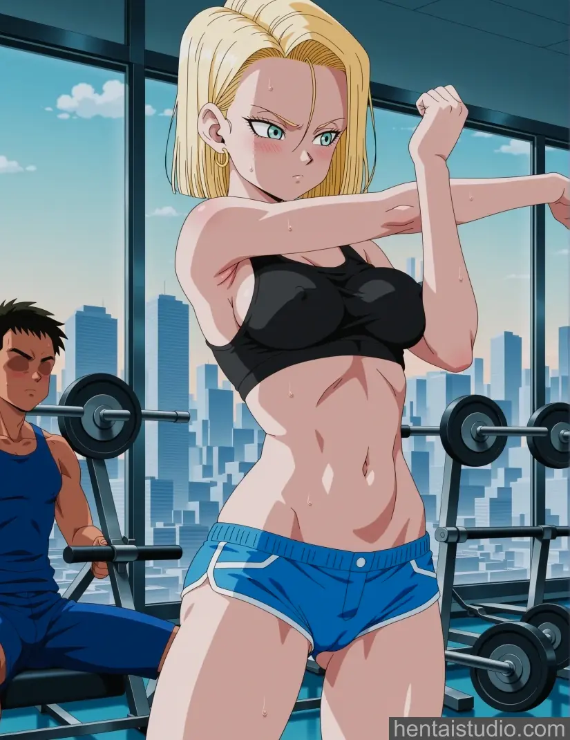Android 18 from Dragon Ball hentai art 1 of 46
