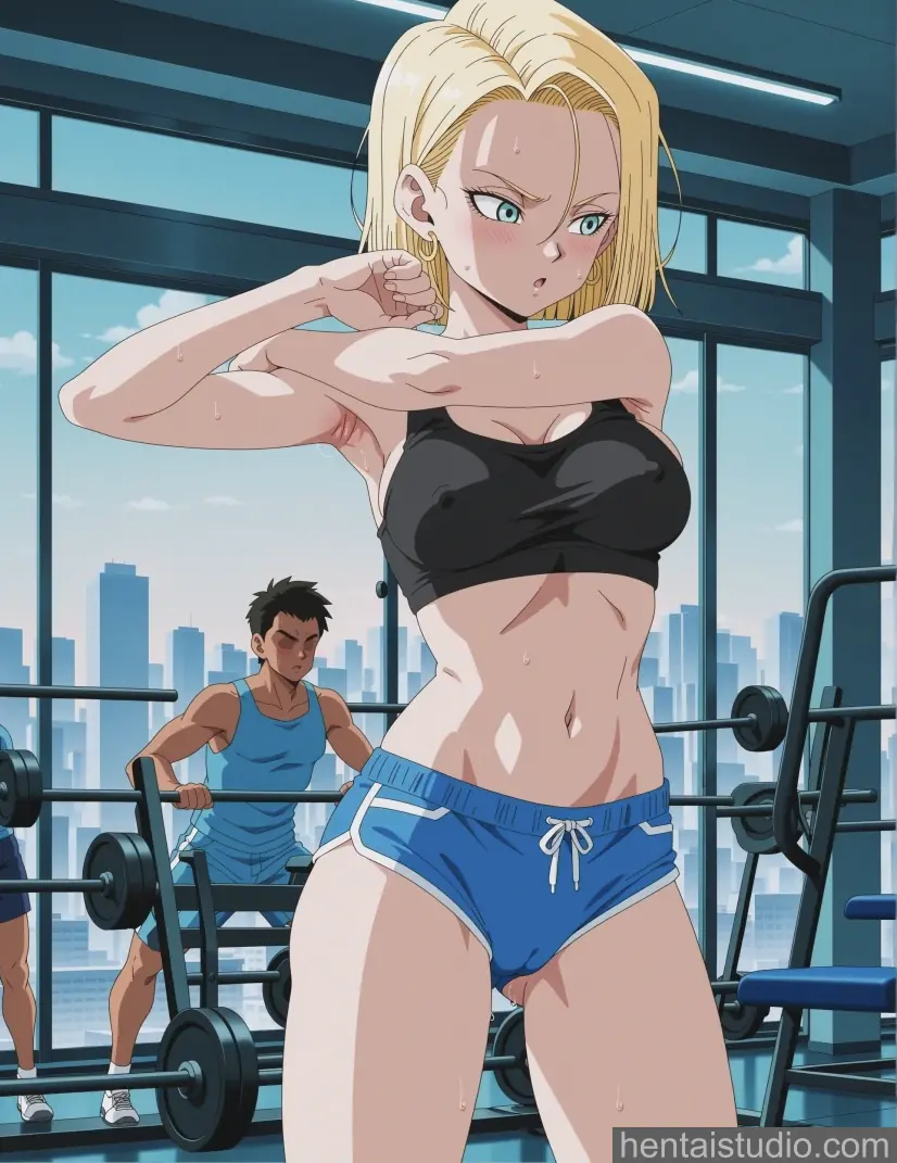 Android 18 from Dragon Ball hentai art 15 of 46