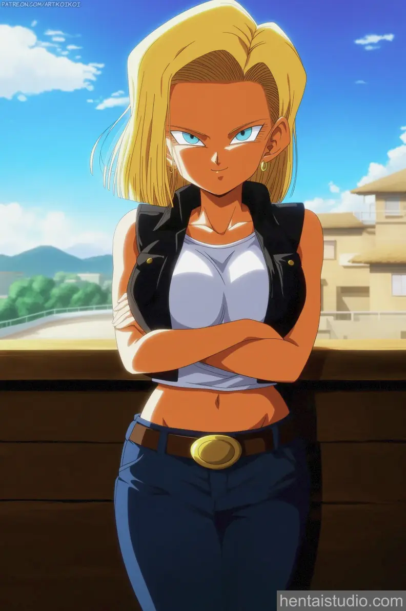 Android 18 from Dragon Ball hentai art 1 of 22