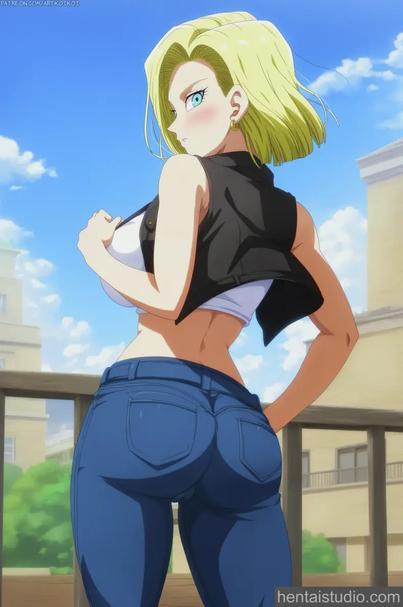 Android 18 from Dragon Ball hentai art 16 of 22