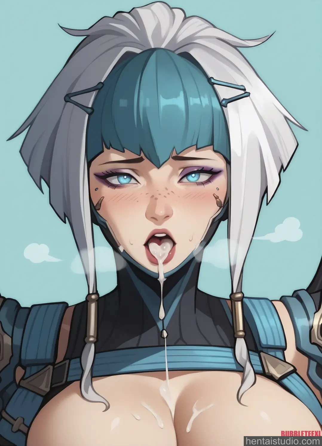 Aoi Morohoshi from Warframe hentai art 15 of 48