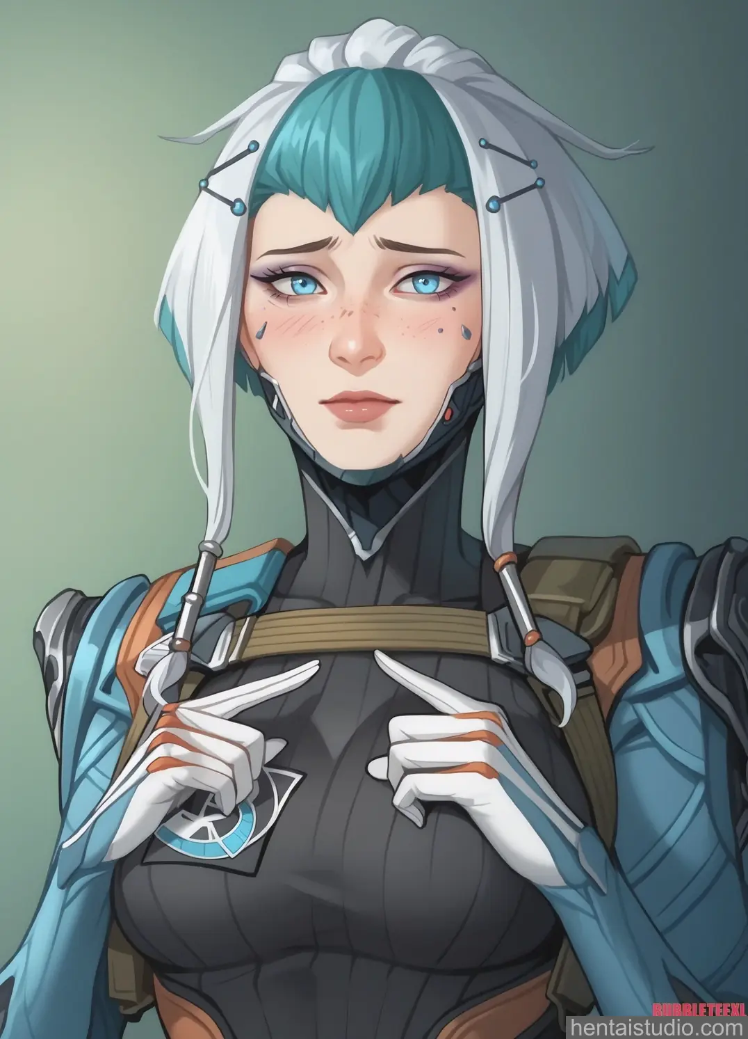 Aoi Morohoshi from Warframe hentai art 25 of 48