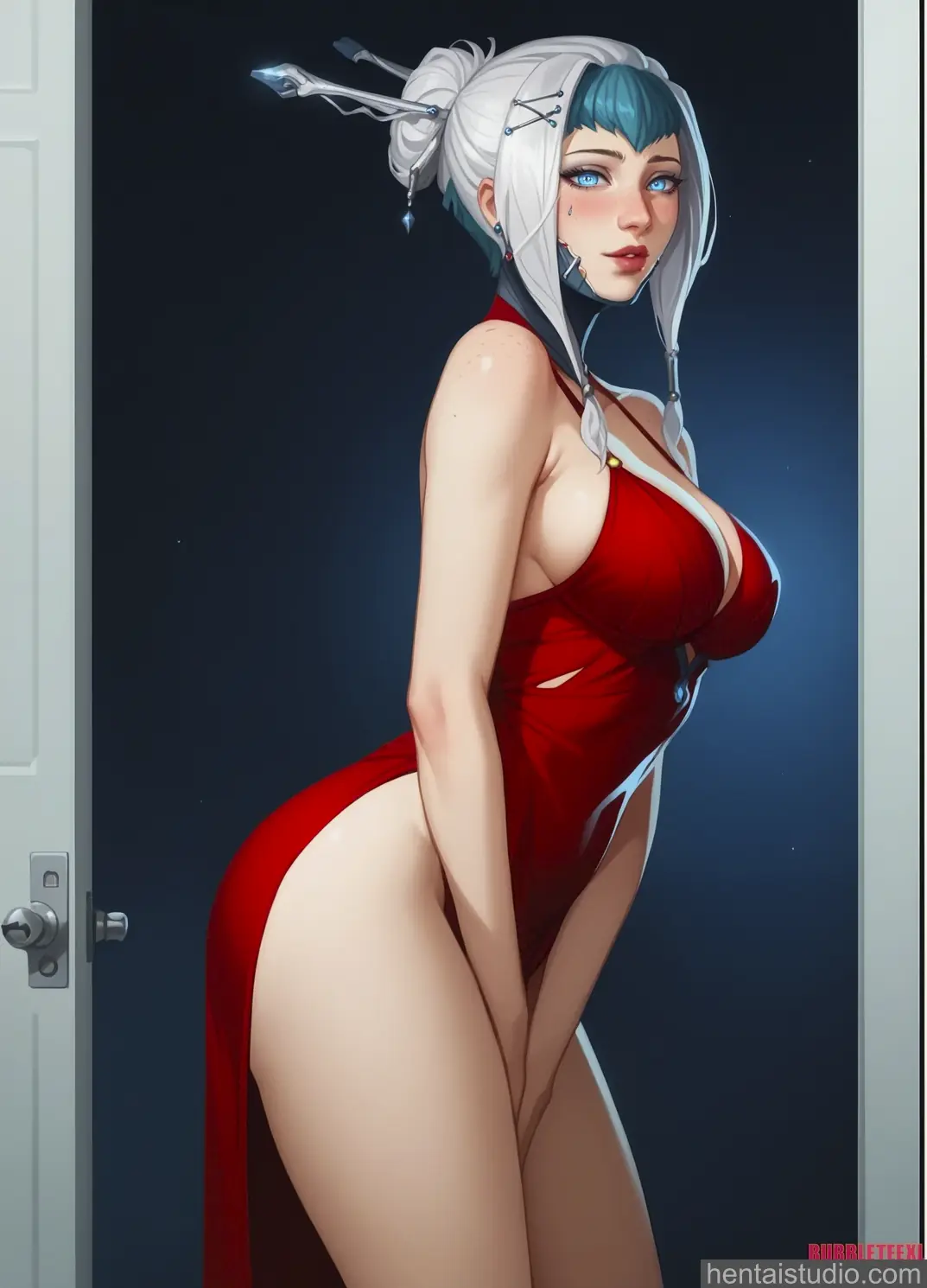 Aoi Morohoshi from Warframe hentai art 6 of 48