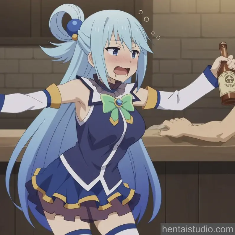 Aqua Kazuma Satou from Konosuba God's Blessing On This Wonderful World hentai art 1 of 112