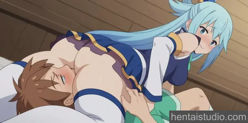 Aqua Kazuma Satou from Konosuba God's Blessing On This Wonderful World hentai art 100 of 112
