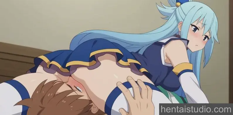 Aqua Kazuma Satou from Konosuba God's Blessing On This Wonderful World hentai art 103 of 112