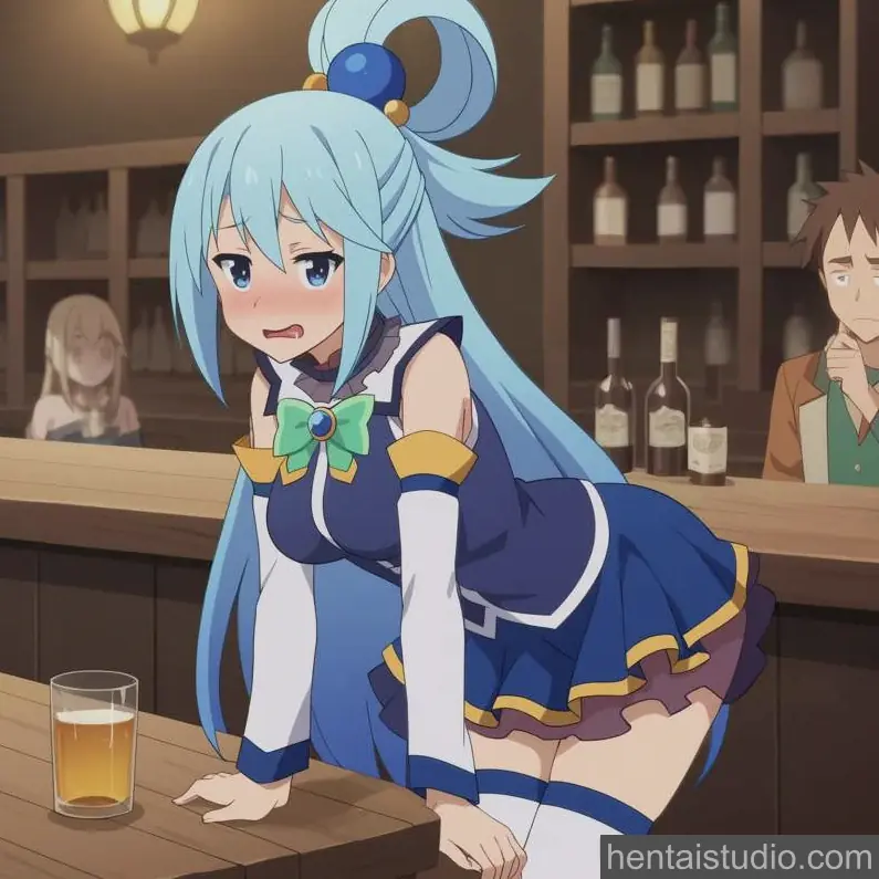 Aqua Kazuma Satou from Konosuba God's Blessing On This Wonderful World hentai art 2 of 112