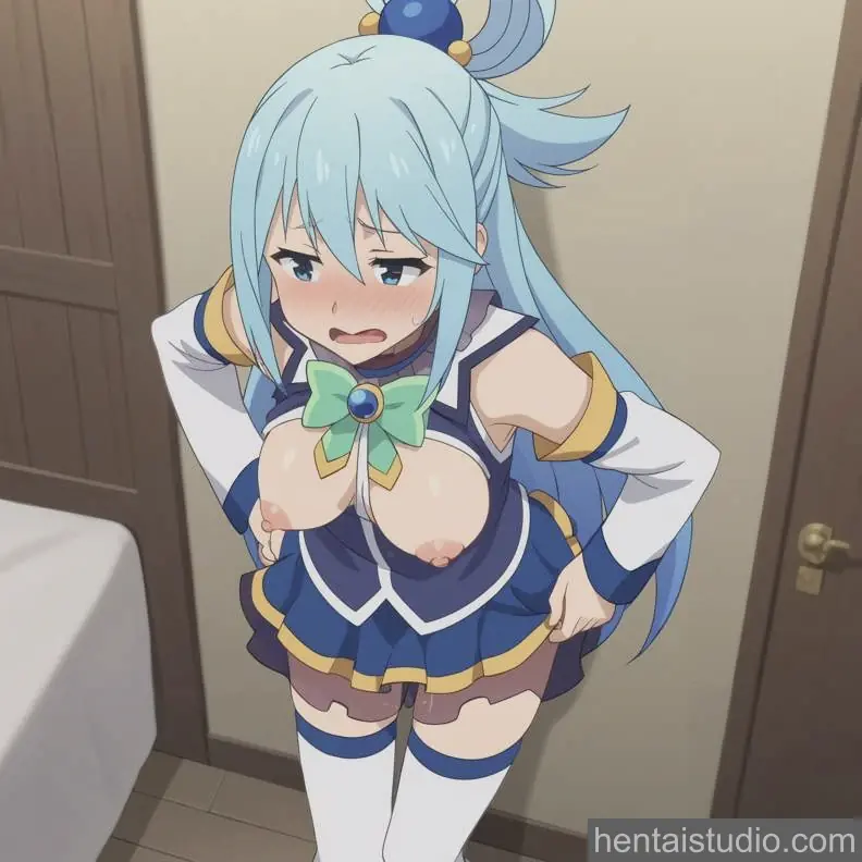 Aqua Kazuma Satou from Konosuba God's Blessing On This Wonderful World hentai art 9 of 112