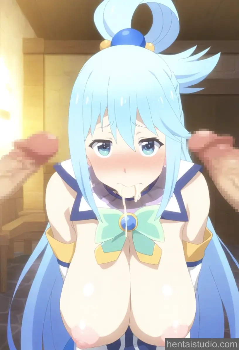 Aqua from Konosuba God's Blessing On This Wonderful World hentai art 35 of 54
