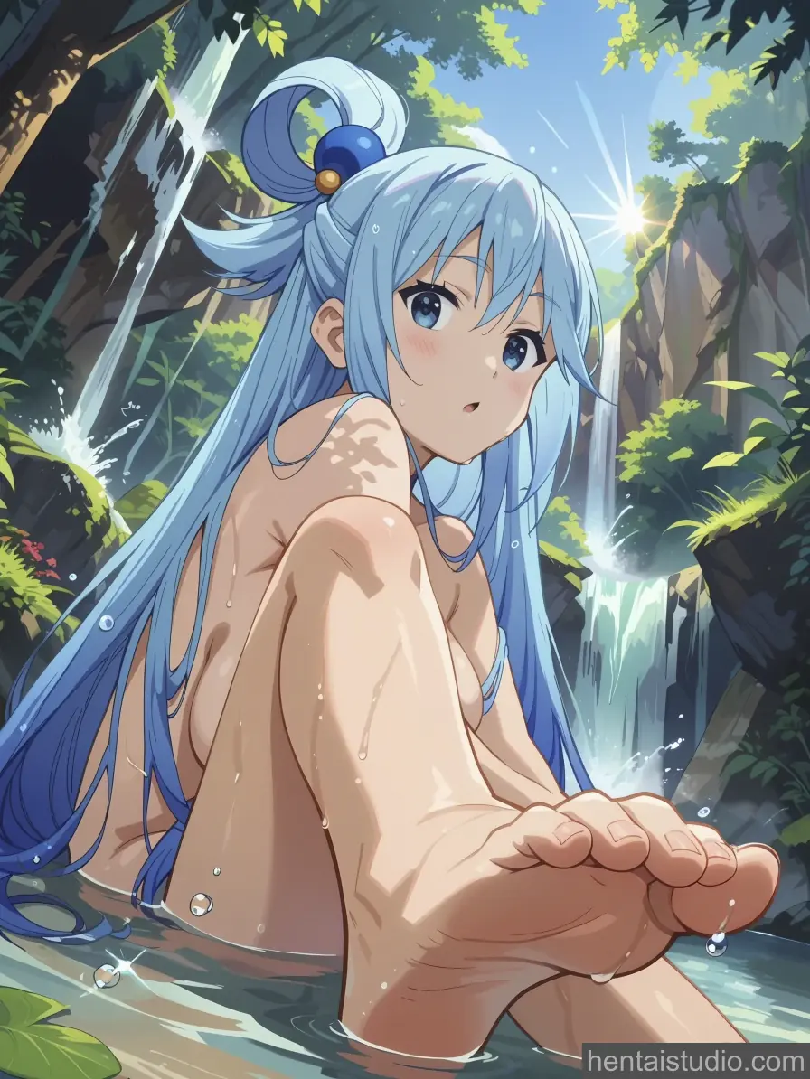 Aqua from Konosuba God's Blessing On This Wonderful World hentai art 18 of 157