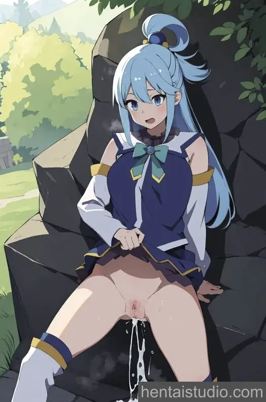 Aqua from Konosuba God's Blessing On This Wonderful World hentai art 12 of 41