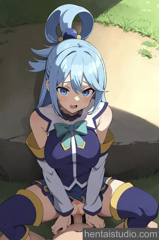 Aqua from Konosuba God's Blessing On This Wonderful World hentai art 13 of 41