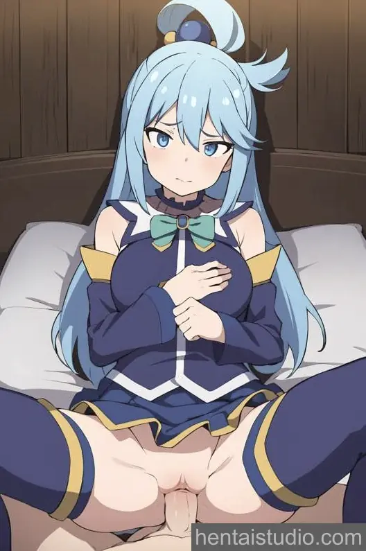 Aqua from Konosuba God's Blessing On This Wonderful World hentai art 2 of 41