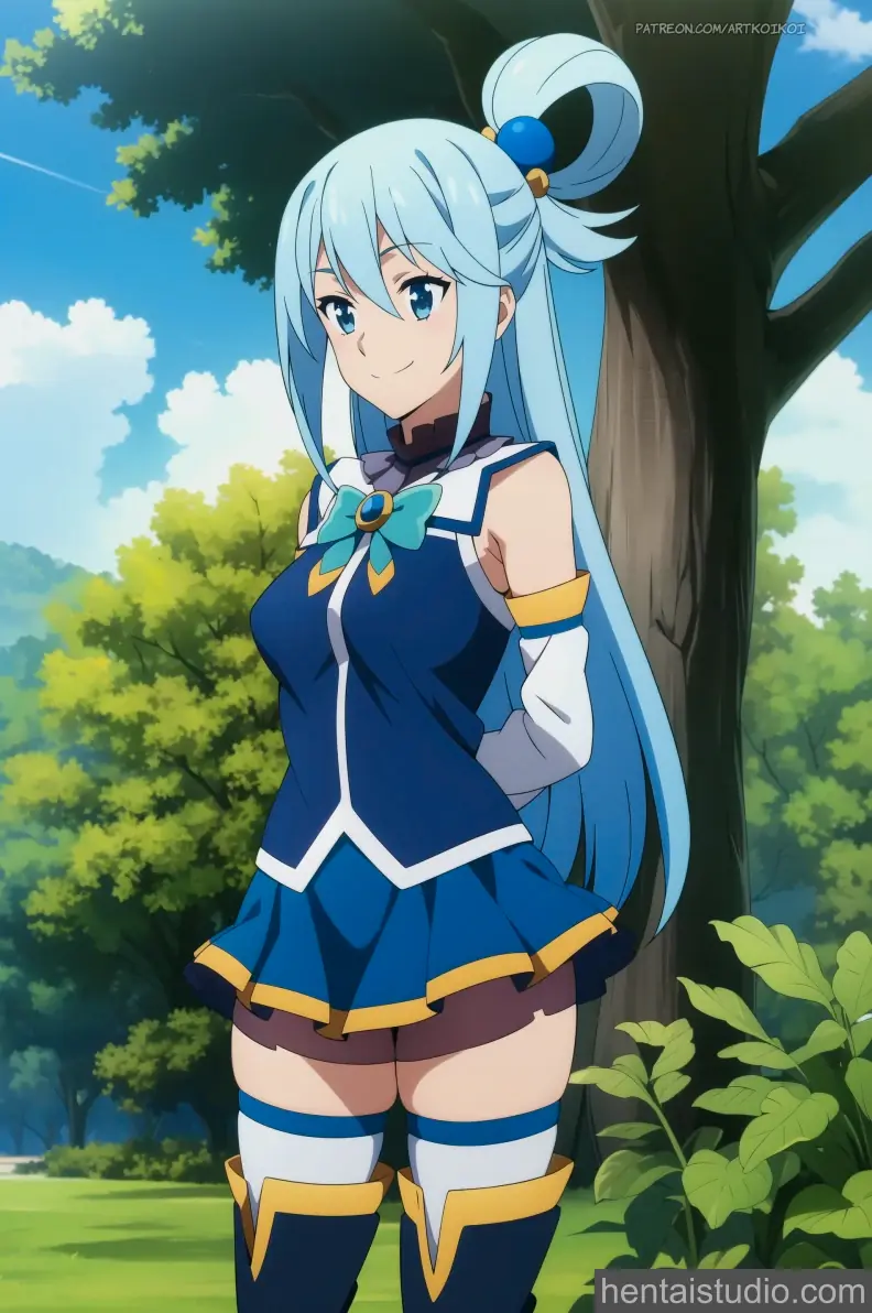 Aqua from Konosuba God's Blessing On This Wonderful World hentai art 1 of 27