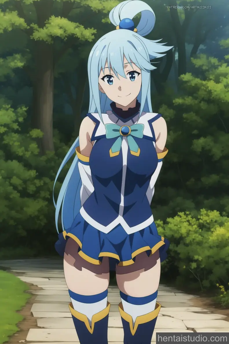 Aqua from Konosuba God's Blessing On This Wonderful World hentai art 12 of 27