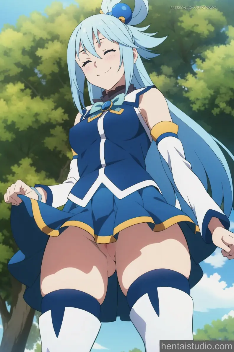 Aqua from Konosuba God's Blessing On This Wonderful World hentai art 21 of 27