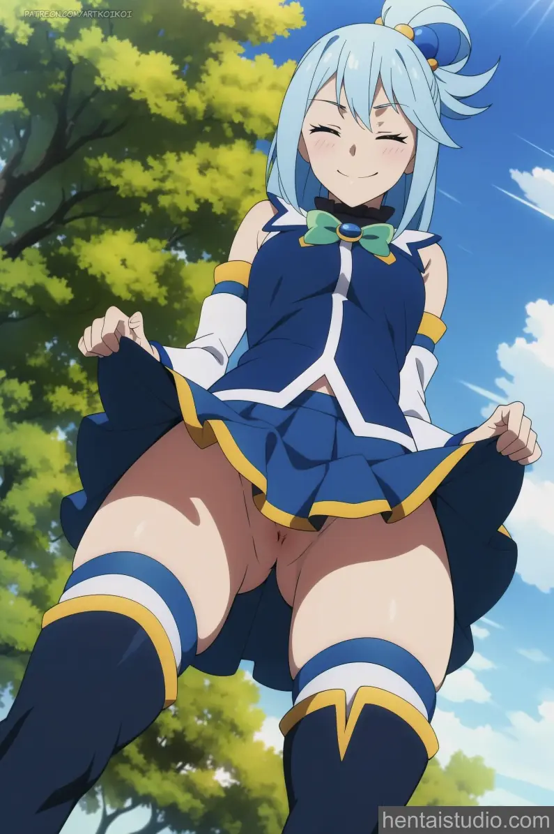 Aqua from Konosuba God's Blessing On This Wonderful World hentai art 22 of 27