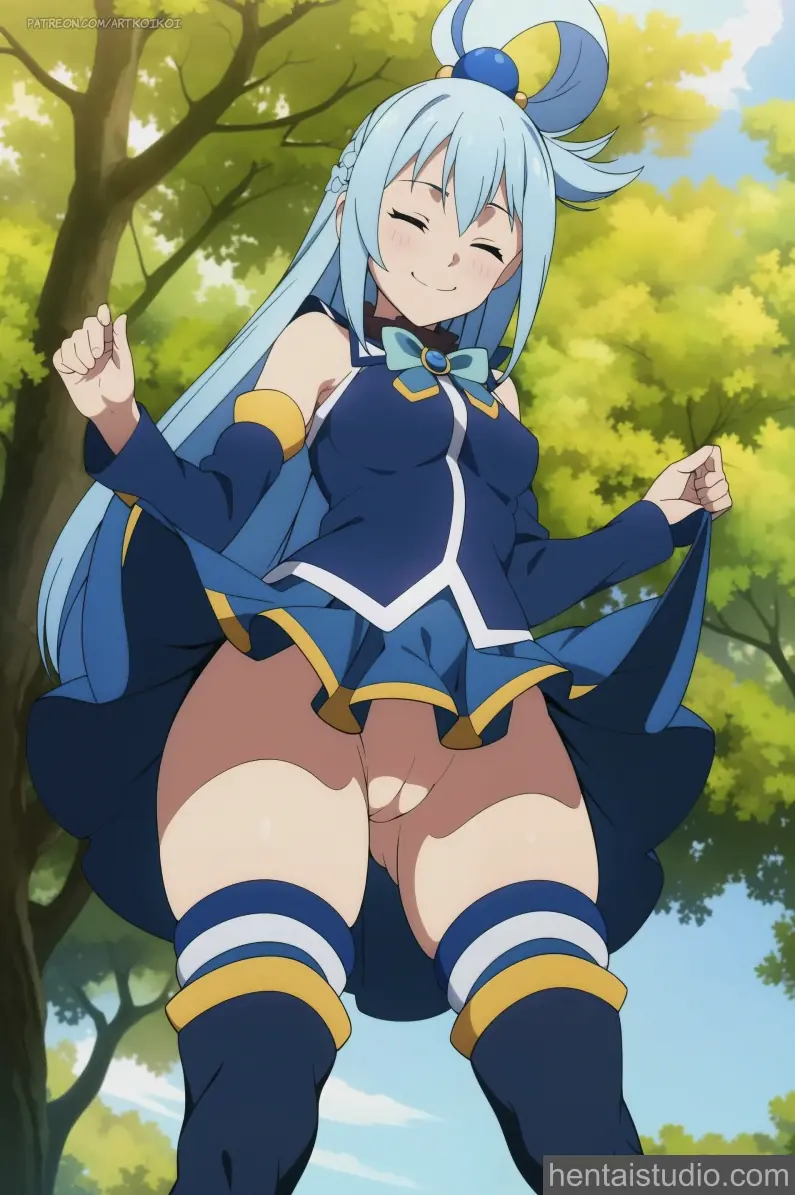 Aqua from Konosuba God's Blessing On This Wonderful World hentai art 23 of 27