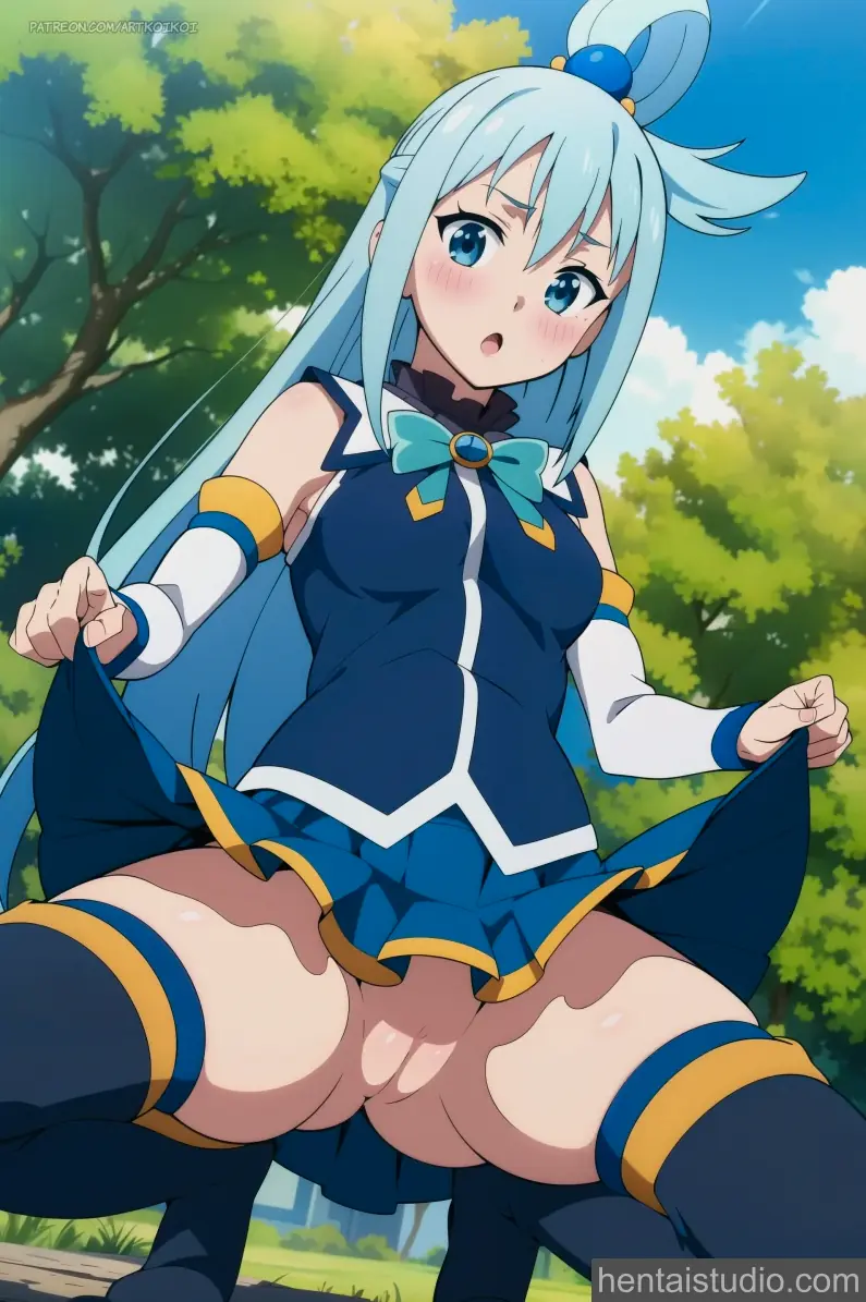 Aqua from Konosuba God's Blessing On This Wonderful World hentai art 24 of 27