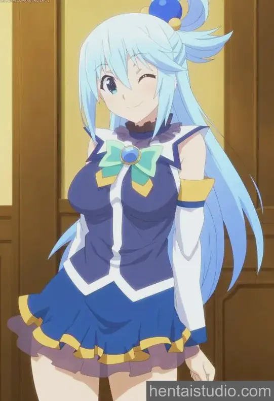 Aqua from Konosuba God's Blessing On This Wonderful World hentai art 1 of 11