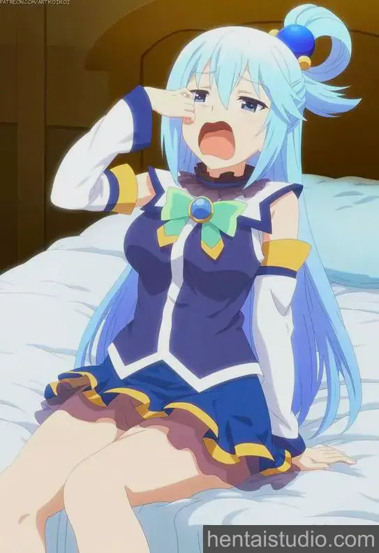 Aqua from Konosuba God's Blessing On This Wonderful World hentai art 2 of 11