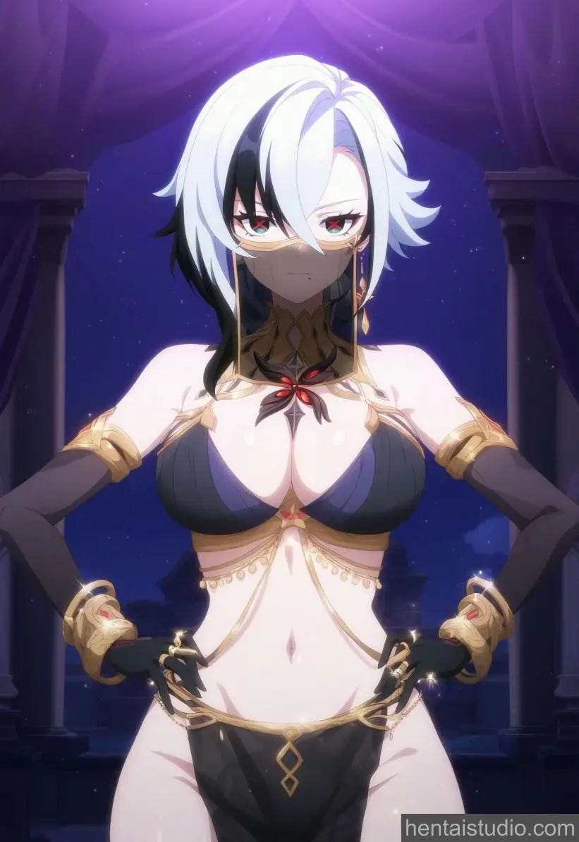 Arlecchino from Genshin Impact hentai art 1 of 99