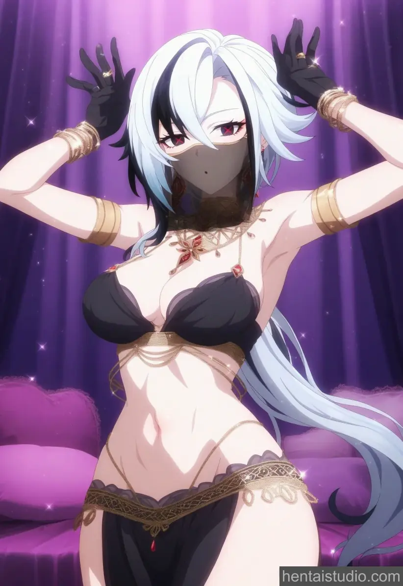 Arlecchino from Genshin Impact hentai art 3 of 99
