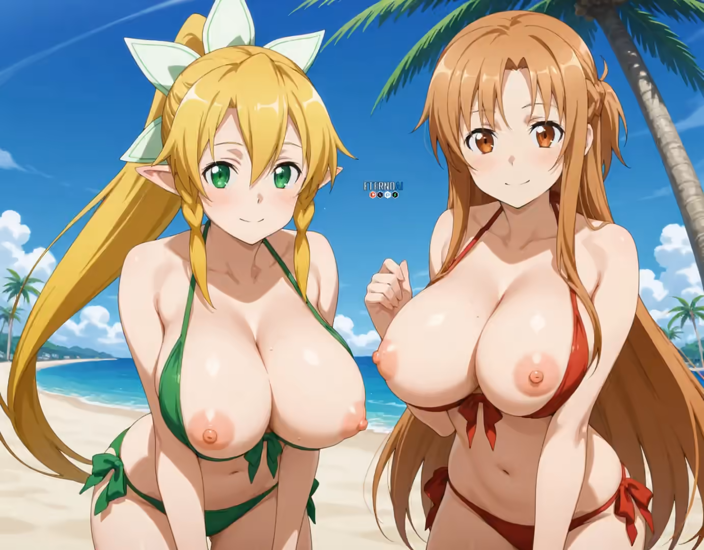 Asuna Yuuki x Leafa (Suguha Kirigaya) - Sword Art Online (SAO) - Hentai Gallery 1 - 30 Images — image 1 of 30