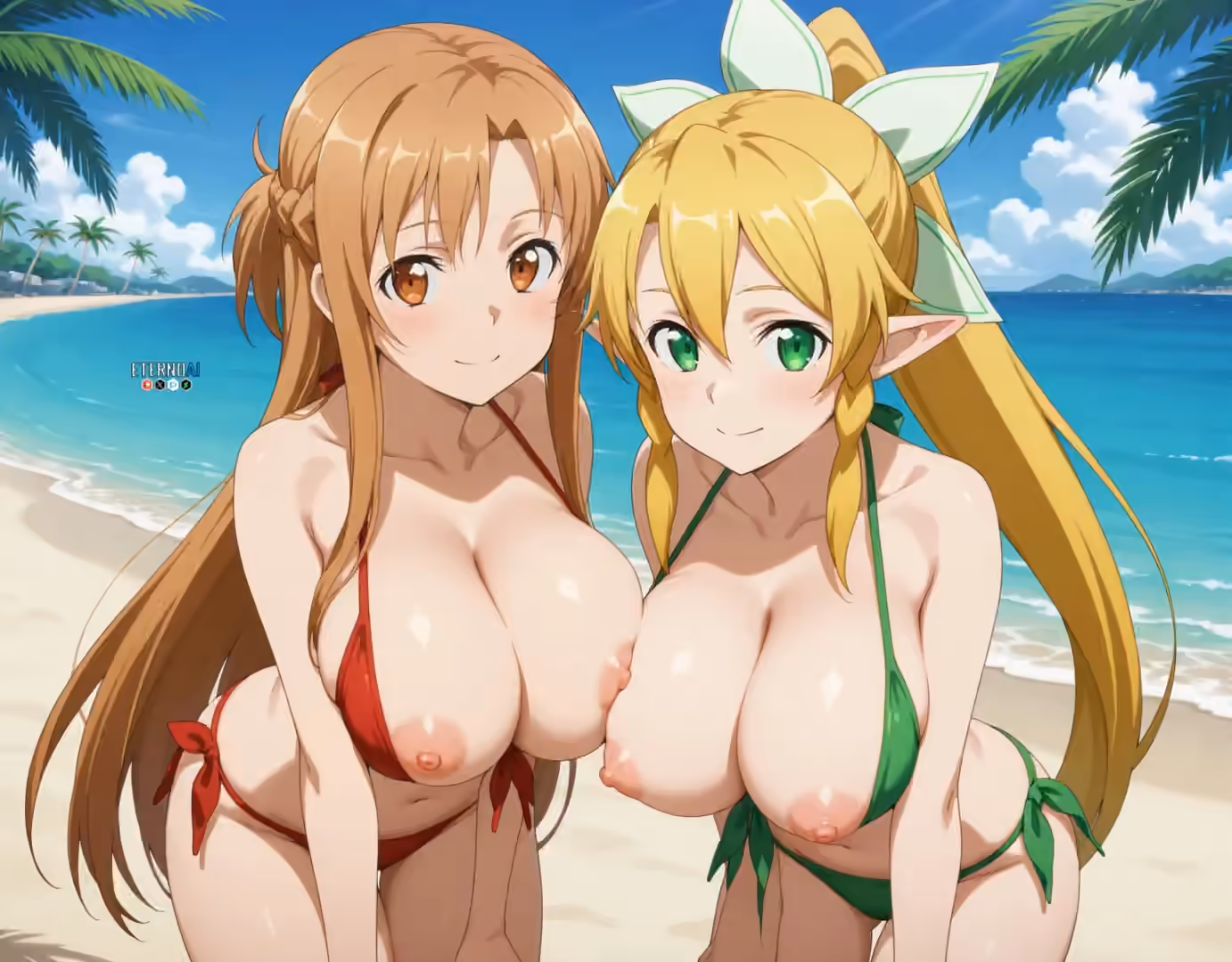 Asuna Yuuki x Leafa (Suguha Kirigaya) - Sword Art Online (SAO) - Hentai Gallery 1 - 30 Images — image 2 of 30