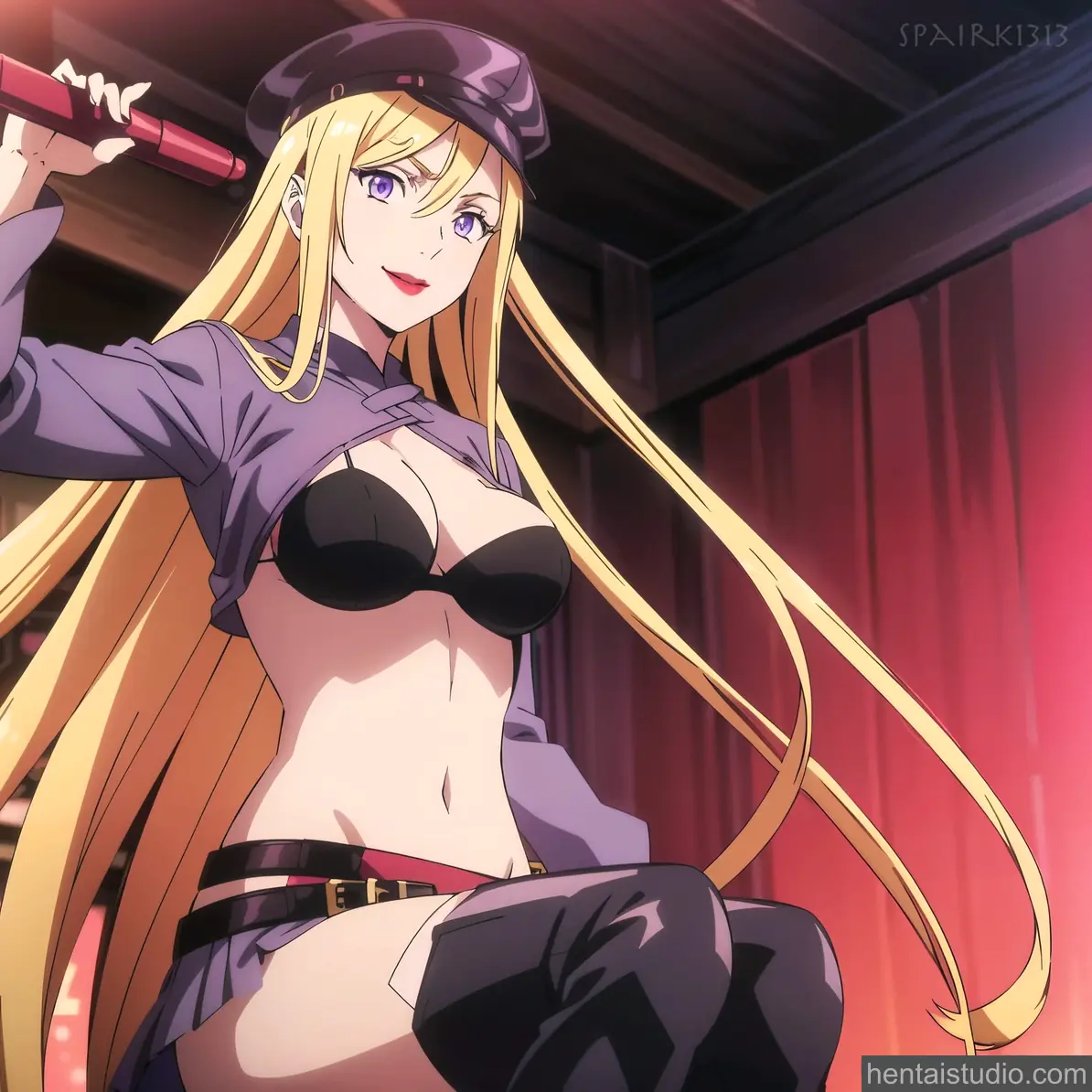 Bishamon | Noragami – hentai anime character, Bishamon, Noragami, Vaisravana, Veena, Bishamonten, Blonde, Long Hair, Lingerie, Cum