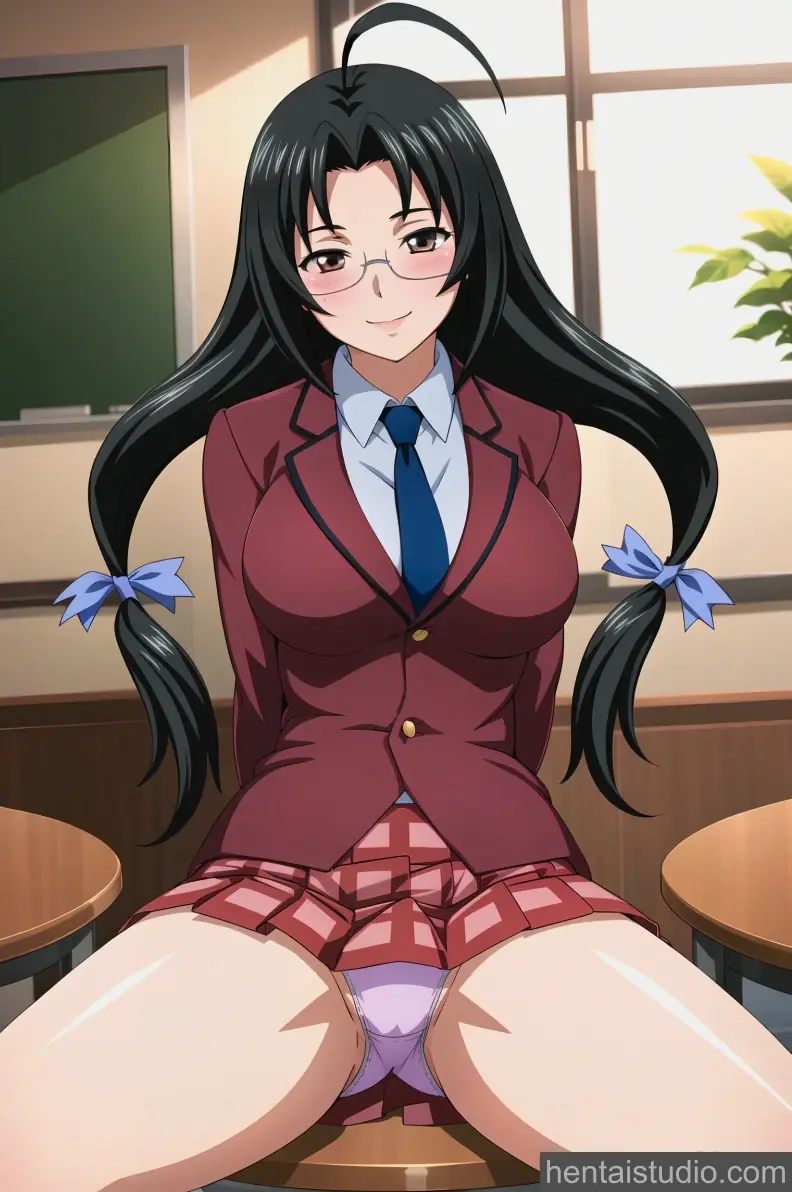 Bunwa Kaku | Ikki Tousen: Gragon Girls – hentai anime character, Bunwa Kaku, Ikki Tousen: Gragon Girls, Ikkitousen, Panties, Glasses, Creampie, Big Tits, Blowjob