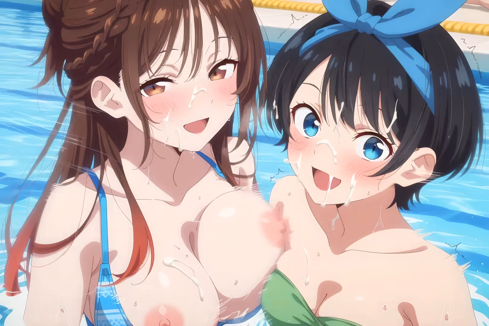 Chizuru Mizuhara (Chizuru Ichinose) x Ruka Sarashina - Rent-a-Girlfriend (Kanojo Okarishimasu) - Hentai Gallery 1 - 30 Images — image 17 of 30