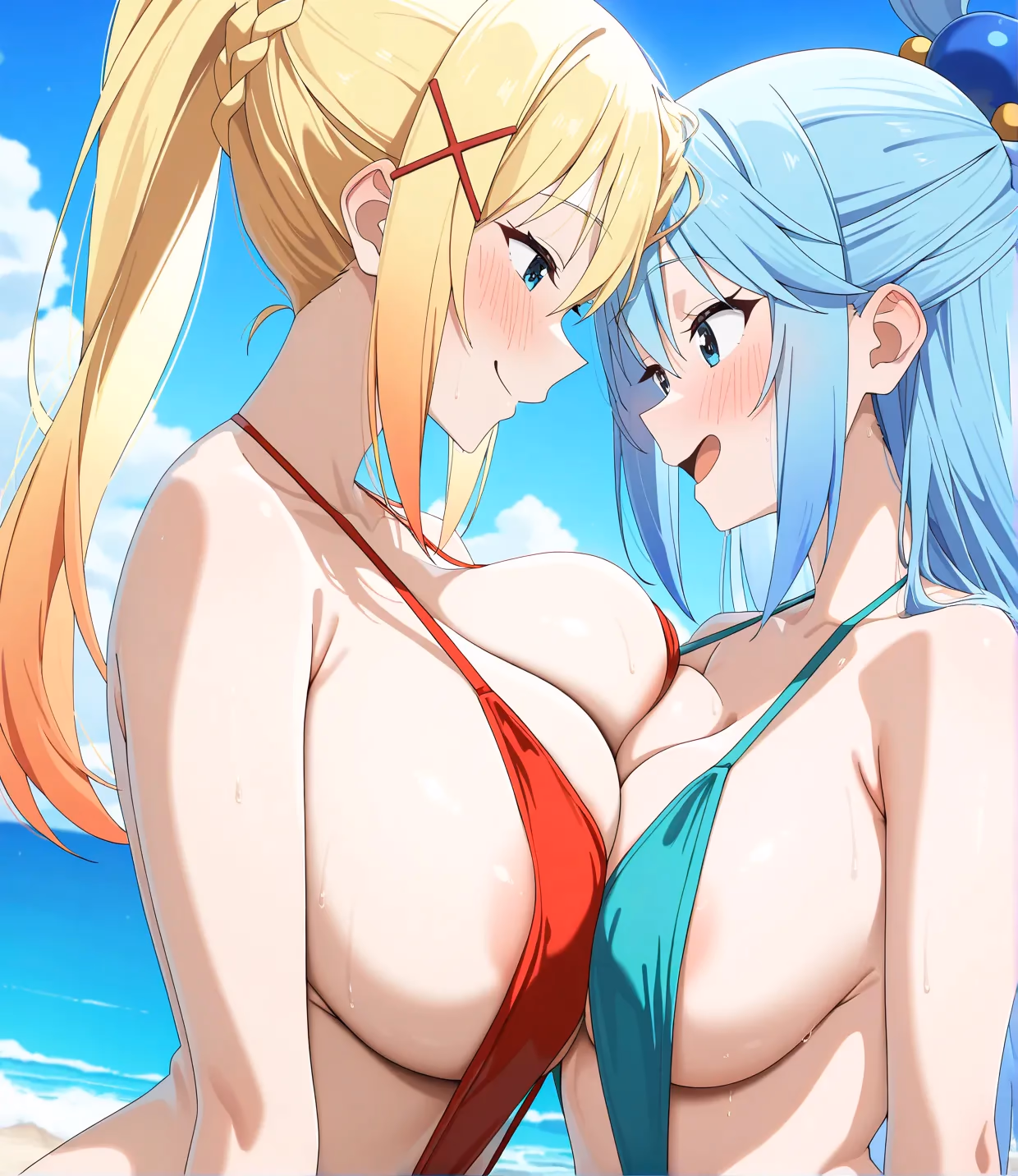 Darkness x Aqua - KonoSuba: God's Blessing on This Wonderful World! (Kono Subarashii Sekai ni Shukufuku wo!) - Hentai Gallery - 14 Images — image 3 of 14