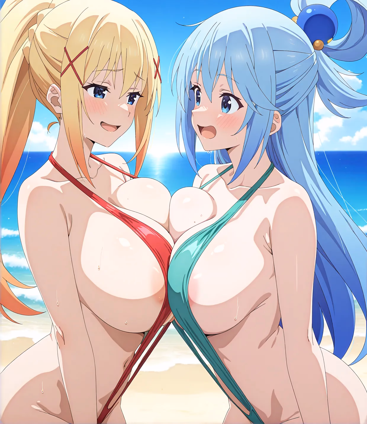 Darkness x Aqua - KonoSuba: God's Blessing on This Wonderful World! (Kono Subarashii Sekai ni Shukufuku wo!) - Hentai Gallery - 14 Images — image 4 of 14