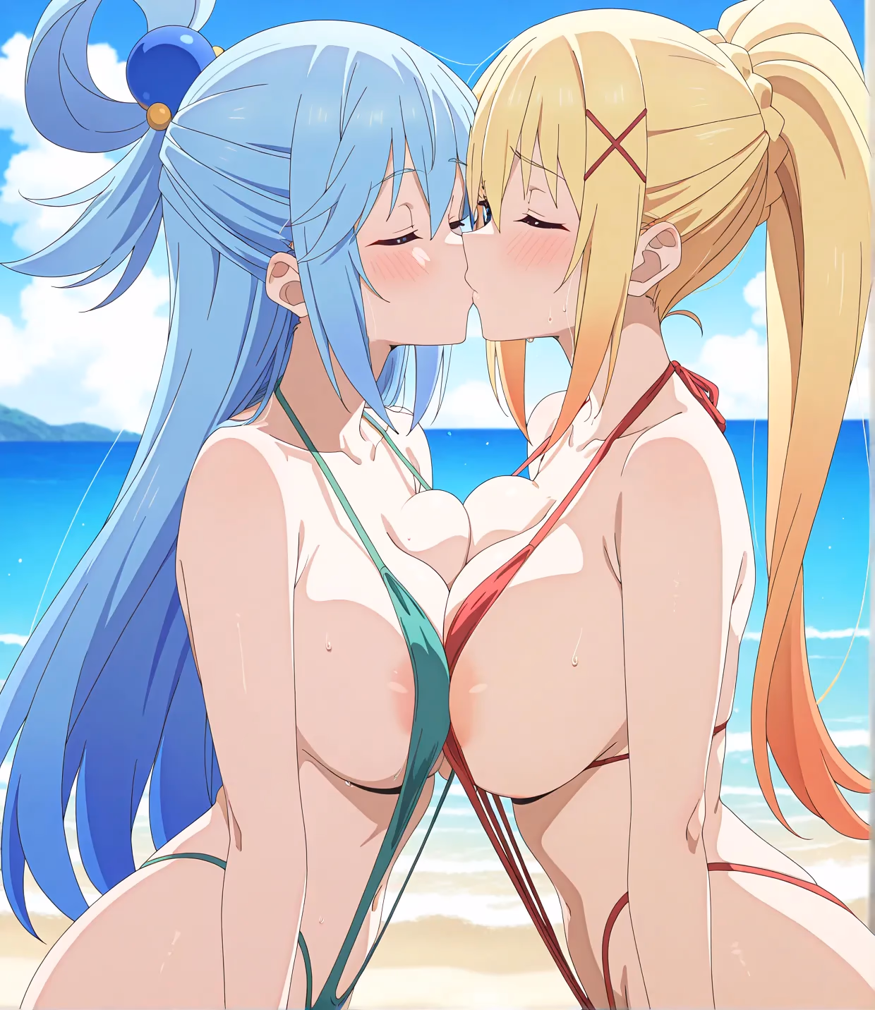Darkness x Aqua - KonoSuba: God's Blessing on This Wonderful World! (Kono Subarashii Sekai ni Shukufuku wo!) - Hentai Gallery - 14 Images — image 8 of 14