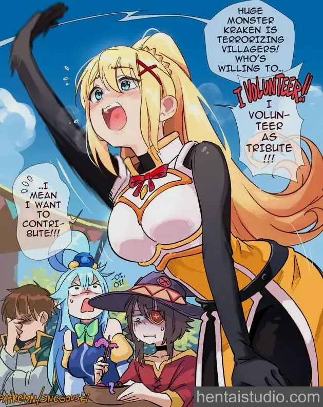 Darkness from Konosuba God's Blessing On This Wonderful World hentai art 1 of 5