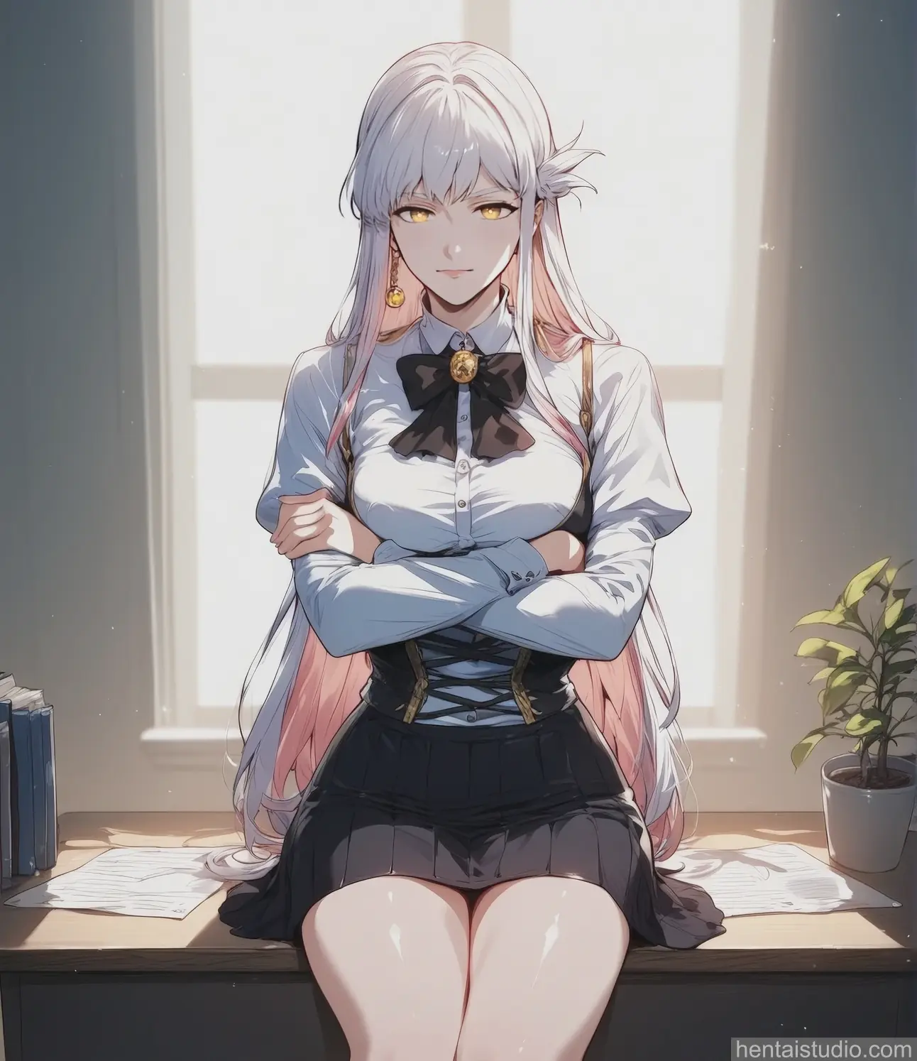 Elisa Willow from The Academy's Undercover Professor hentai art 56 of 64