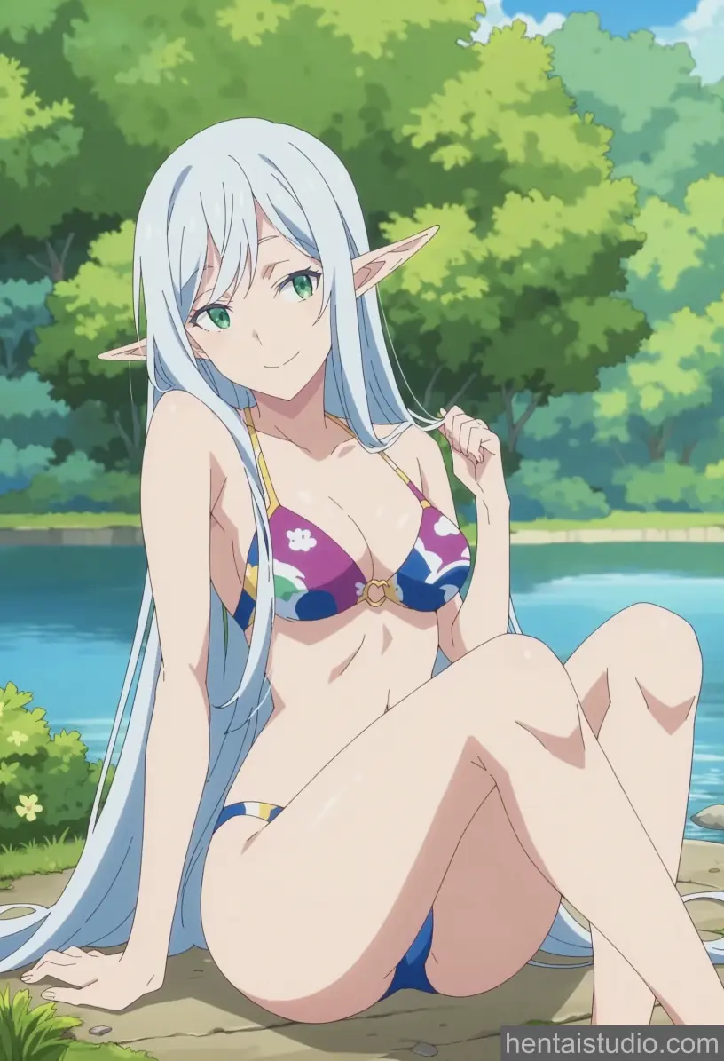 Elmesia El Ru Sarion | That Time I Got Reincarnated As A Slime – hentai anime character, Elmesia El Ru Sarion, That Time I Got Reincarnated As A Slime, Tensei Shitara Slime Datta Ken, Elf, White Hair, Panties, Anime, Handjob, Blowjob, Uncensored, Ai Generated
