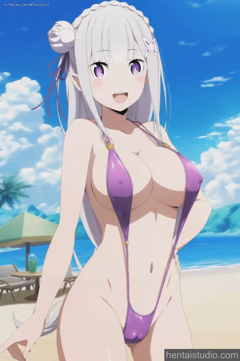 Emilia - Re:Zero - Starting Life in Another World (Re:Zero kara Hajimeru Isekai Seikatsu) - Hentai Gallery 4 - 4 Images — image 1 of 4