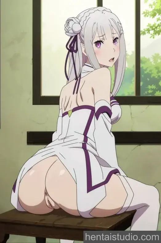 Emilia from Re Zero Starting Life In Another World hentai art 5 of 10